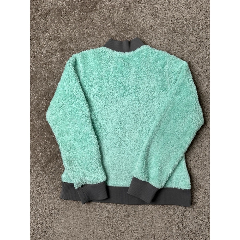 Girls Sweatshirt The North Face Teal Full Zip Fleece Cold Weather, Size XL (18) - Picture 4 of 9